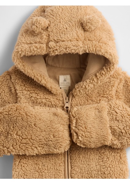 Bebek Açık Kahverengi Teddy Sherpa Tulum fiyatları