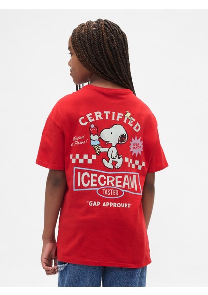 Kız Çocuk Kırmızı Grafik Baskılı Tunik T-Shirt modelleri