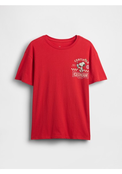 Kız Çocuk Kırmızı Grafik Baskılı Tunik T-Shirt fırsatları