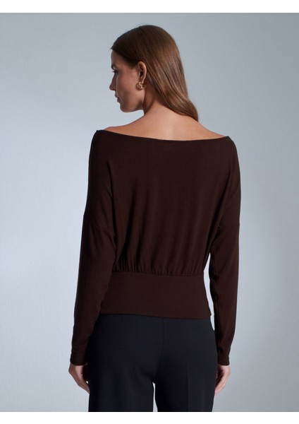 32306 Yün Karışımlı Tek Omuz Top-Koyu Kahve fiyatları