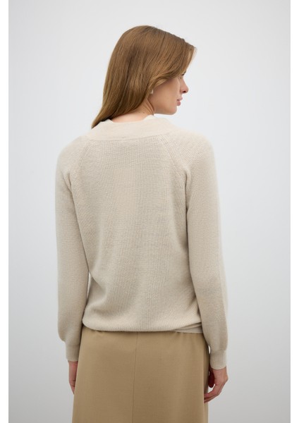 Fermuarlı Triko Hırka Bej K2671036_024 fiyatları