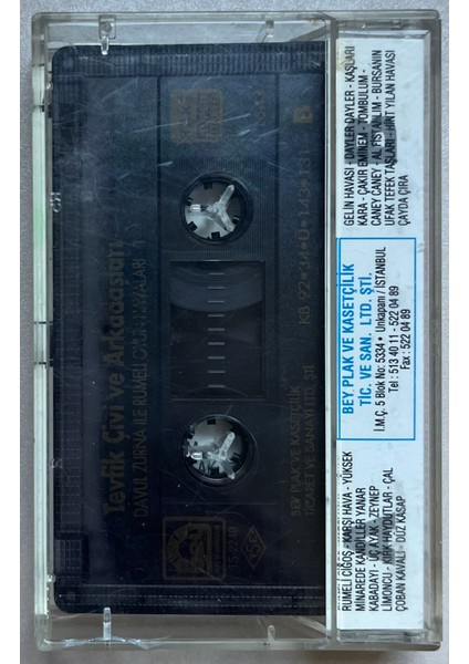 Tevfik Çivi ve Arkadaşları Rumeli Havaları Kaset (Orijinal Dönem Baskı Kaset) fiyatları