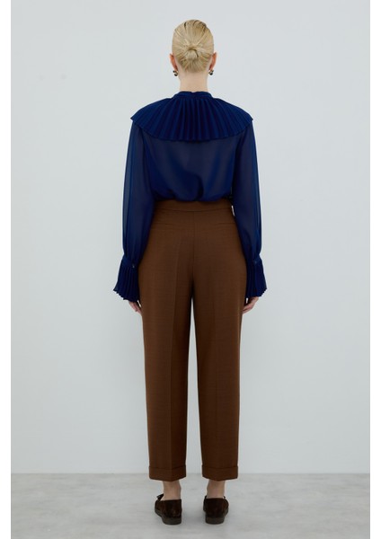 Double Paça Çift Pileli Havuç Pantolon Kahve K2612046_005 fiyatları