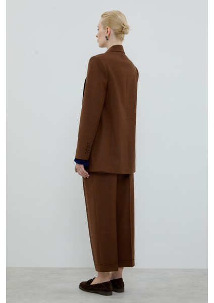 Yün Karışımlı Fleto Cepli Ceket Kahve K2616028_005 fiyatları