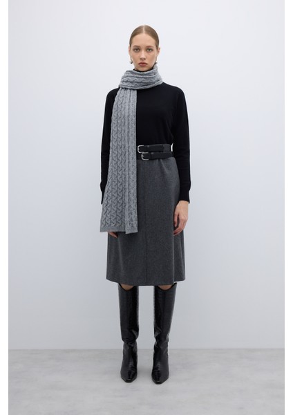 Yün Karışımlı Atkı Gri K2672008_004 modelleri