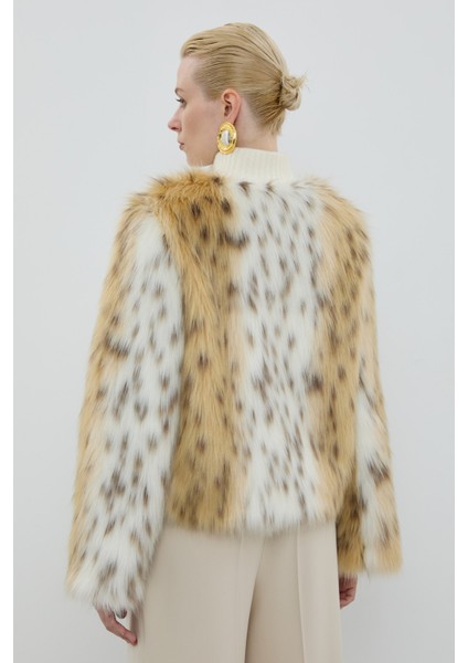 Ribana Yakalı Fermuarlı Kürk Mont Standart Renk K2617504_089 modelleri