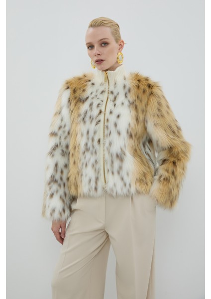 Ribana Yakalı Fermuarlı Kürk Mont Standart Renk K2617504_089 indirimleri