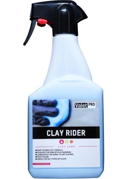 Clay Rider Kil Kaydirici Sprey 500ML. ve Valet Pro Yüzey Temizleyici Mavi Kil - Blue Clay 100GR fiyatları