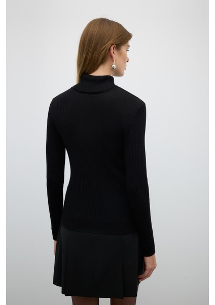 %100 Yün Balıkçı Yaka Triko Siyah K2671034_001 fiyatları