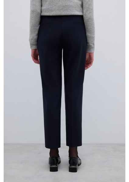 Yün Karışımlı Düz Paça Pantolon Lacivert K2612039_015 fiyatları