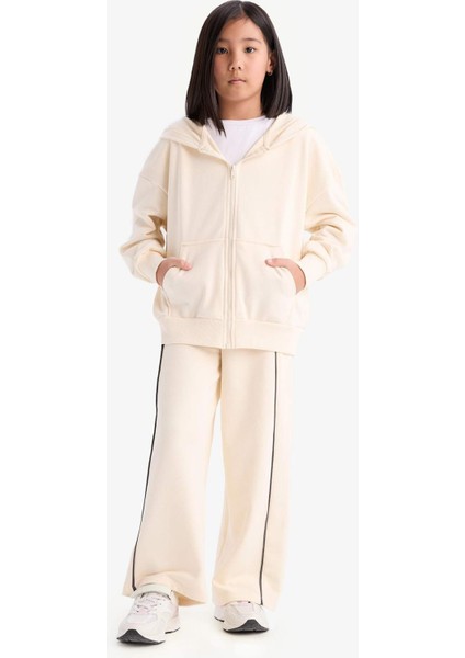 Kız Çocuk Wide Leg Beli Lastikli Geniş Bol Paça Eşofman Altı D9250A825SP