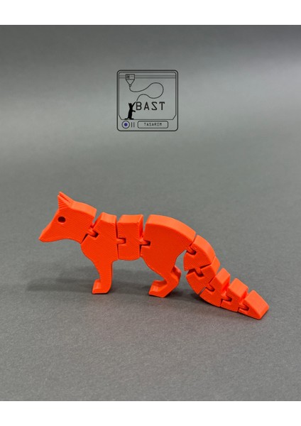 Bast Tasarım 3D Yazıcı Hareketli Eklemli Tilki Oyuncak Figür fırsatları