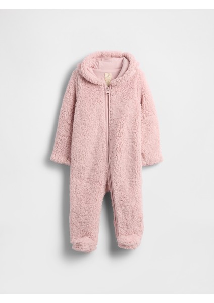 Bebek Açık Pembe Teddy Sherpa Tulum fiyatları