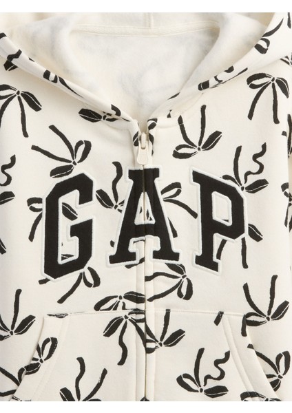 Kız Bebek Kırık Beyaz Gap Logo Fermuarlı Sweatshirt fiyatları