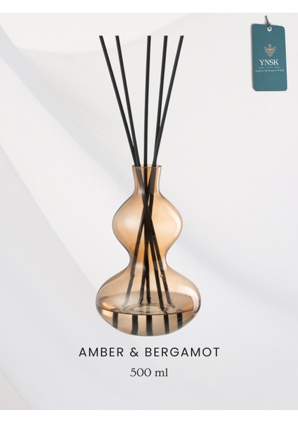 Luxury | Gılden Tranquılıty | Reed Diffuseur Şişesi & Oda Kokusu | Amber & Bergamot 500 ml