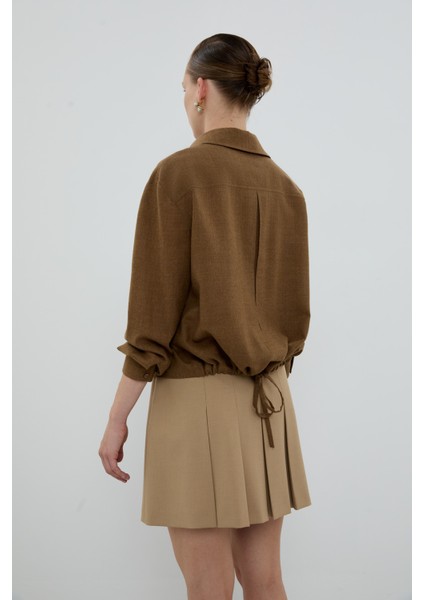 %100 Yün Süs Cep Kapaklı Gömlek Kahve K2613531_005 fiyatları