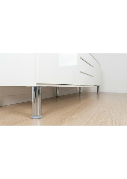 Metal Ayarlanabilir 4 Adet Mobilya Ayağı Metal Tablalı 15CM
