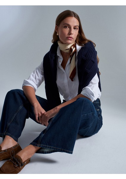 72094 %100 Pamuk Wide Leg Jean-Tint fiyatları