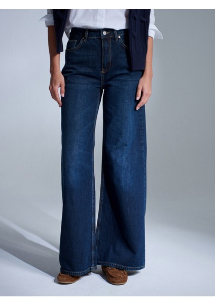 72094 %100 Pamuk Wide Leg Jean-Tint indirimleri
