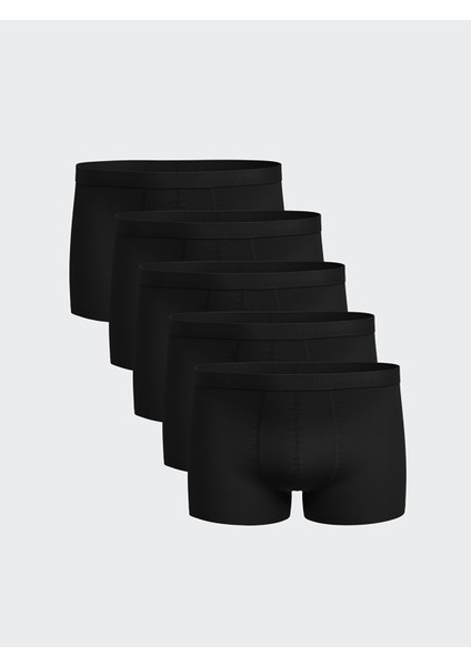 Yeni Sezon Standart Kalıp Pamuklu Esnek Erkek Boxer 5'li