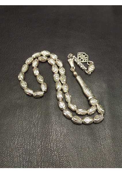 Ay Yıldız Türk Bayraklı Gümüş Benzetme Metal Tesbih modelleri