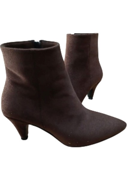 Pine Cone K100 Kadın Sivri Burun Kısa Sivri Topuklu Casual Bot Nubuk Kahve fiyatları