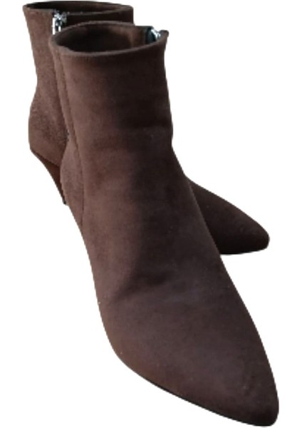 Pine Cone K100 Kadın Sivri Burun Kısa Sivri Topuklu Casual Bot Nubuk Kahve modelleri