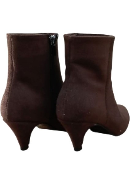 Pine Cone K100 Kadın Sivri Burun Kısa Sivri Topuklu Casual Bot Nubuk Kahve fırsatları