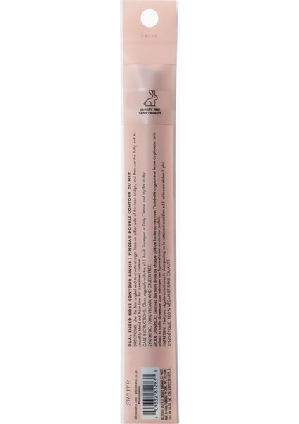 Çift Uçlu Burun Kontur Fırçası Sentetik ve Vegan indirimleri