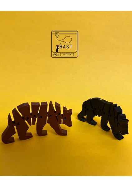 Bast Tasarım 3D Yazıcı Hareketli Eklemli Ayı Oyuncak Figür fiyatları