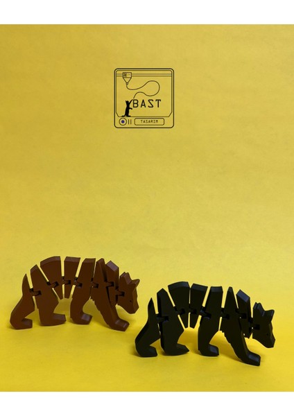 Bast Tasarım 3D Yazıcı Hareketli Eklemli Ayı Oyuncak Figür modelleri