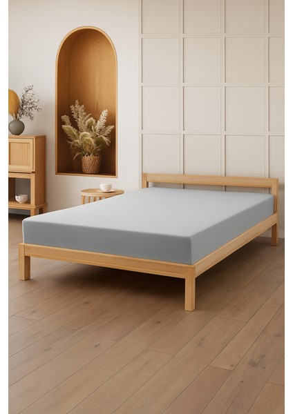 %100 Pamuk Tek Kişilik Lastikli Çarşaf - Düz Renk - 100X200 cm & 120X200 cm