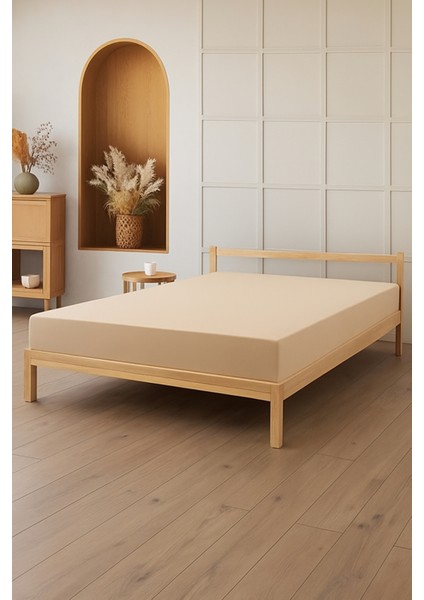 %100 Pamuk Tek Kişilik Lastikli Çarşaf - Düz Renk - 100X200 cm & 120X200 cm