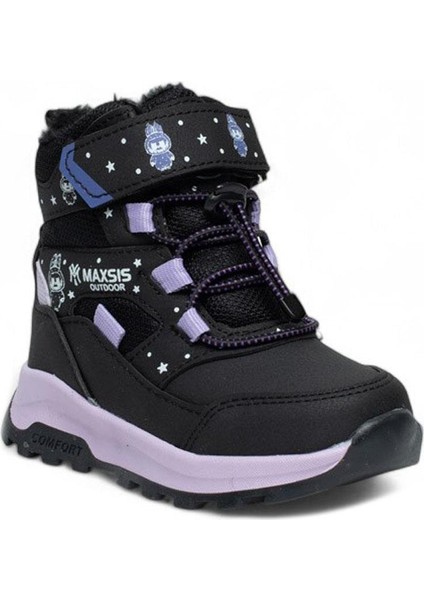 Patik 054 Cilt Siyah Lila Kaymaz Kürklü Çocuk Bot fırsatları