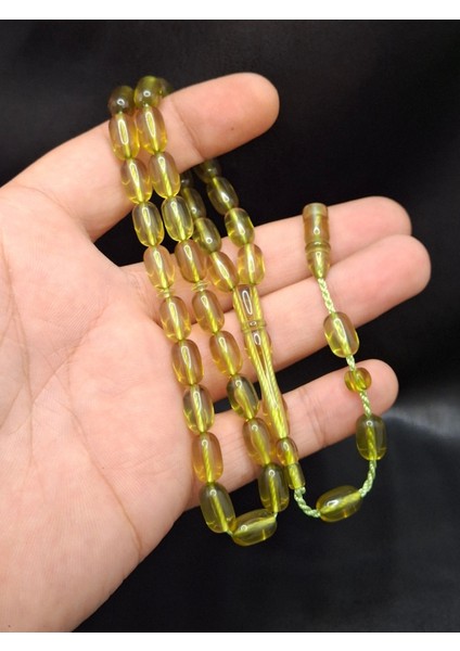 Zeytinyağ Yeşili Kapsül Kesim Üst Düzey Toz Kehribar Tesbih fiyatları