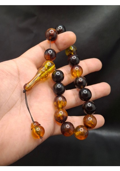 Turuncu Siyah Renk Küre Kesim Maskot Efe Model Toz Kehribar Tesbih fiyatları