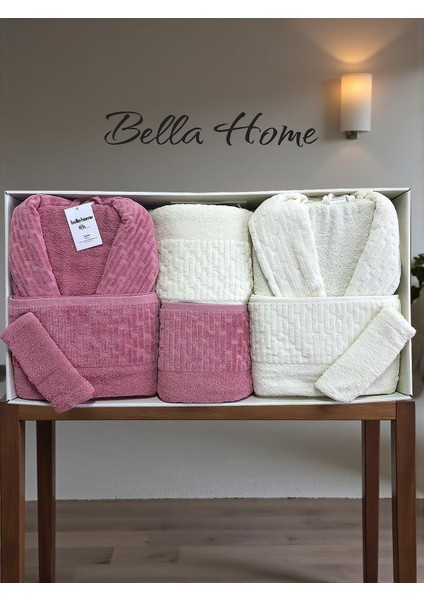 8 Parça Su Yolu Aile Bornoz Seti