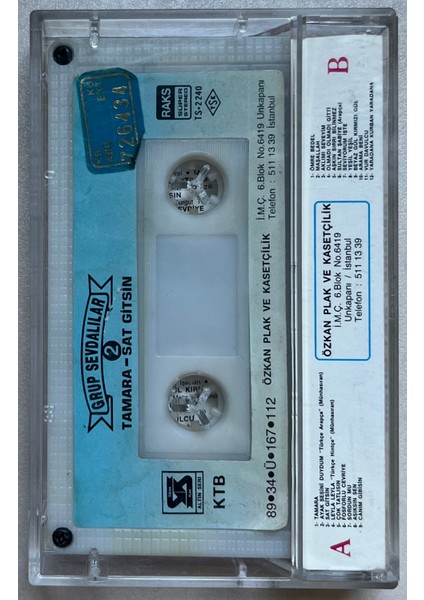 Grup Sevdalılar Tamara 2 Sat Gitsin Kaset (Orijinal Dönem Kağıt Baskı Kaset) fiyatları