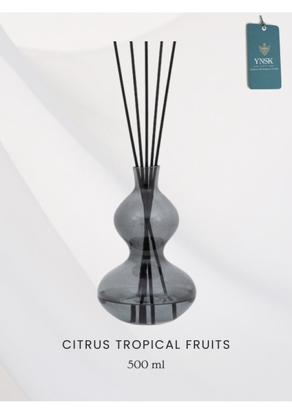 Luxury | Gılden Tranquılıty | Reed Diffuseur Şişesi & Oda Kokusu | Citrus Tropical Fruits 500 ml