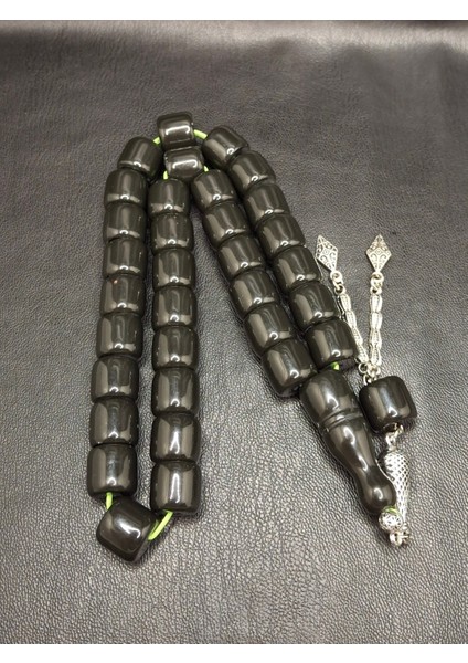 Özel Büyük Model Antrasit Siyah Renk Kesme Kesim Toz Kehribar Tesbih modelleri