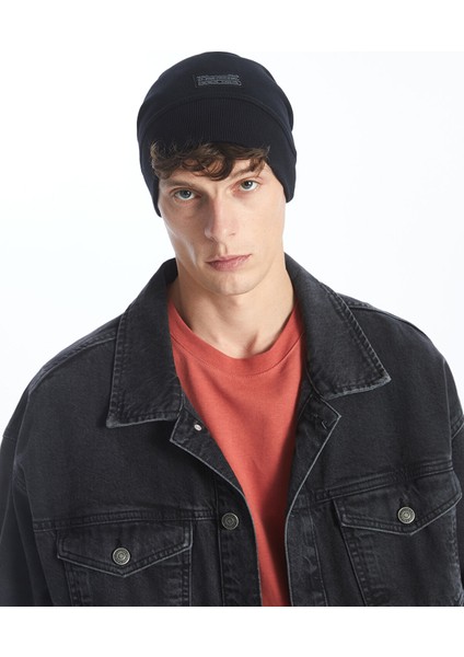 Yeni Sezon Pamuklu Etiket Baskılı Erkek Bere