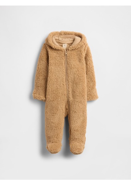 Bebek Açık Kahverengi Teddy Sherpa Tulum