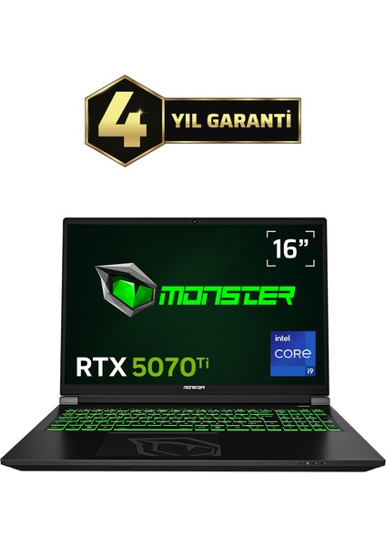 Tulpar T6 V3.7 Intel Core I9 13900HX 16 GB Ram 500 GB SSD 12 GB Rtx 5070 Ti Freedos 16" Qhd+ 180 Hz Taşınabilir bilgisayar