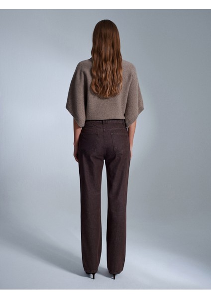 72100 %100 Pamuk Straight Jean-Kahve modelleri