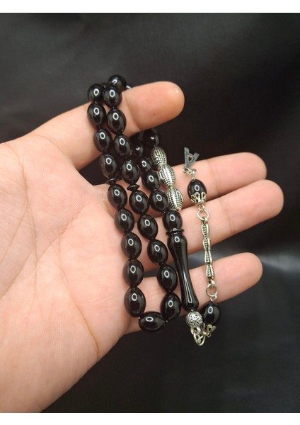 Siyah Renk Isme Özel Toz Kehribar Tesbih(Satıcıya Soru Sordan Ismi Iletmeniz Gerekmektedir) fiyatları