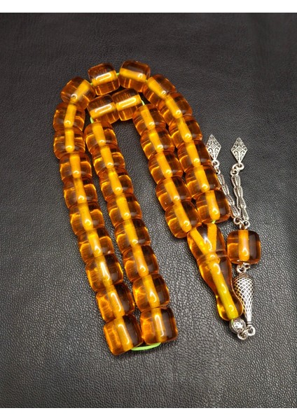 Özel Büyük Model Turuncu Renk Kesme Kesim Toz Kehribar Tesbih modelleri