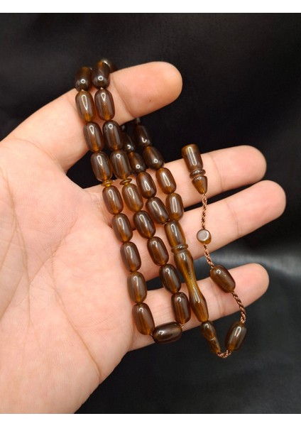 Kahverengi Kapsül Kesim Üst Düzey Toz Kehribar Tesbih fiyatları