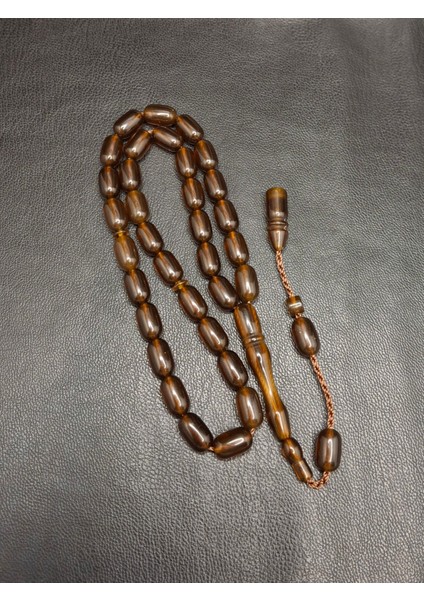 Kahverengi Kapsül Kesim Üst Düzey Toz Kehribar Tesbih modelleri