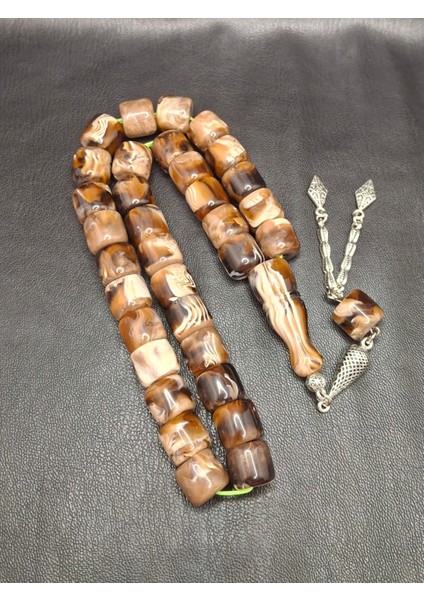 Özel Büyük Model Kahverengi Kesme Kesim Toz Kehribar Tesbih modelleri