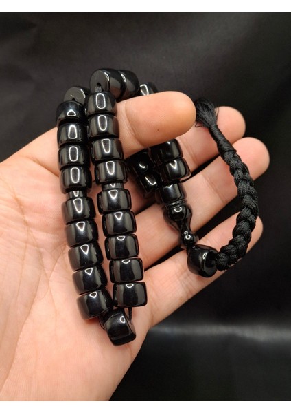 Siyah Renk Tekerlek Kesim Sıkma Kehribar Tesbih fiyatları